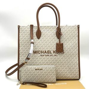 Michael Kors Large Mirella Tote Bag & Continental Wallet Wristlet